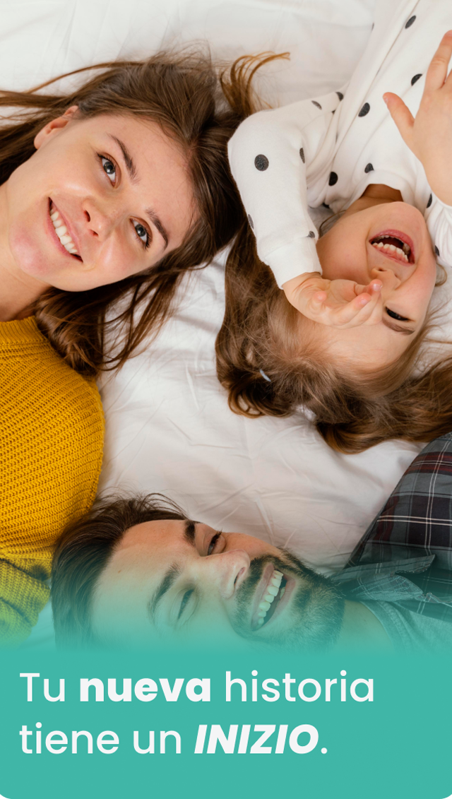 Familia disfrutando de su hogar en el proyecto INIZIO